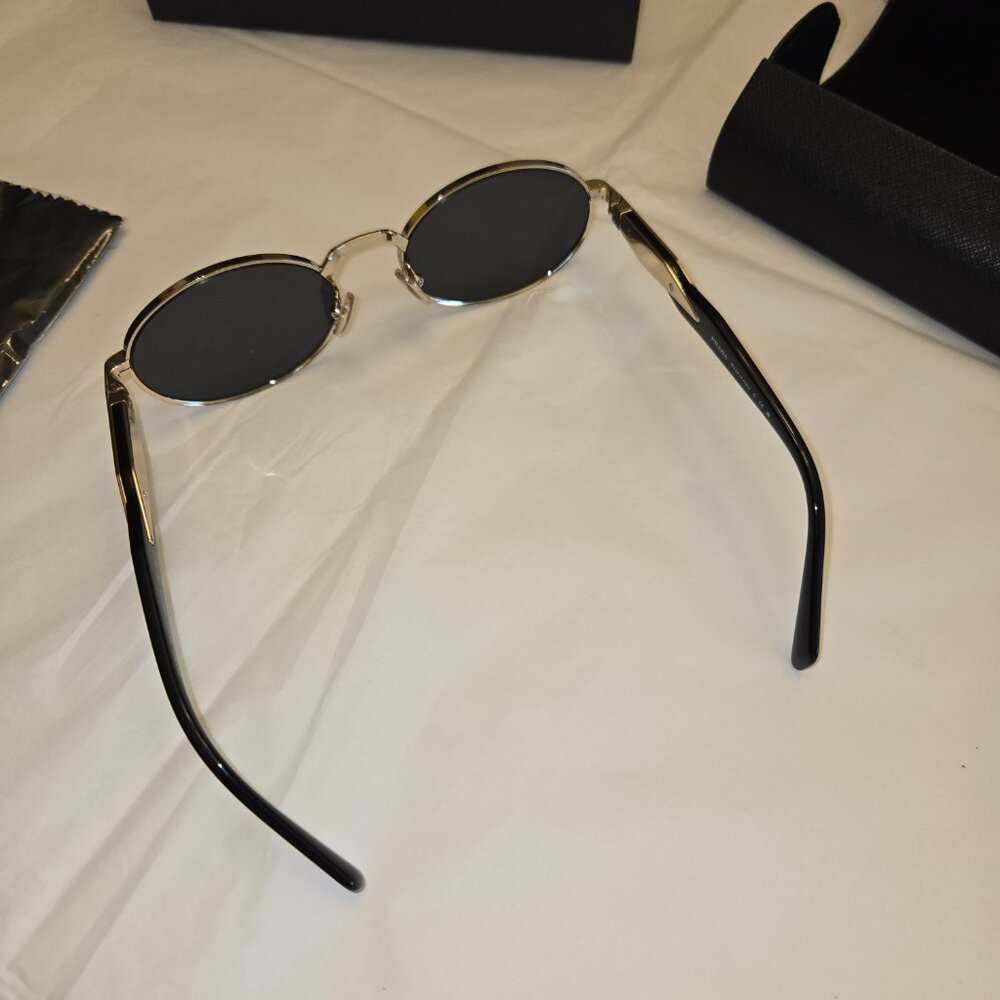 Prada Sunglasses Sunnies PR 65ZS ZVN09T Pale gold 55-20-140 Metal Front - Picture 12 of 14